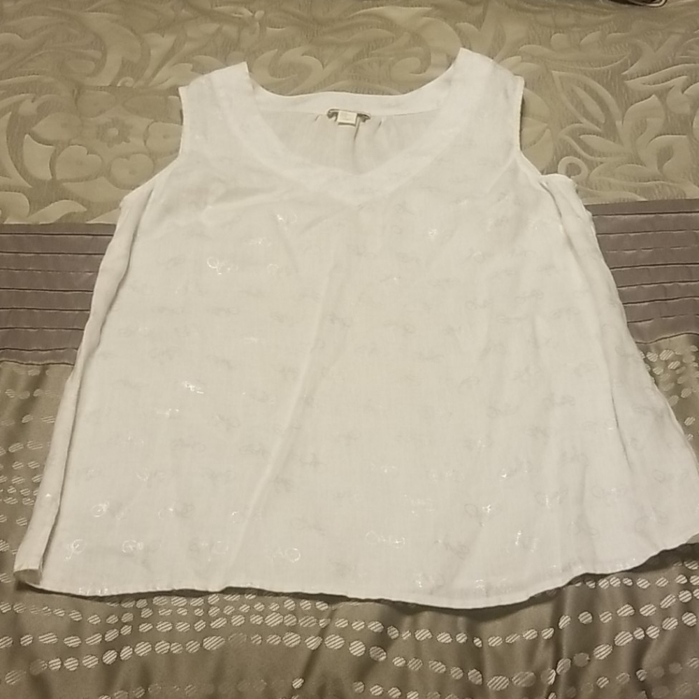 St Tropez West 100% linen blouse sz M NWOT